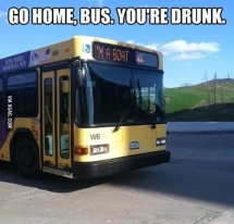 Go home bus you are drunk